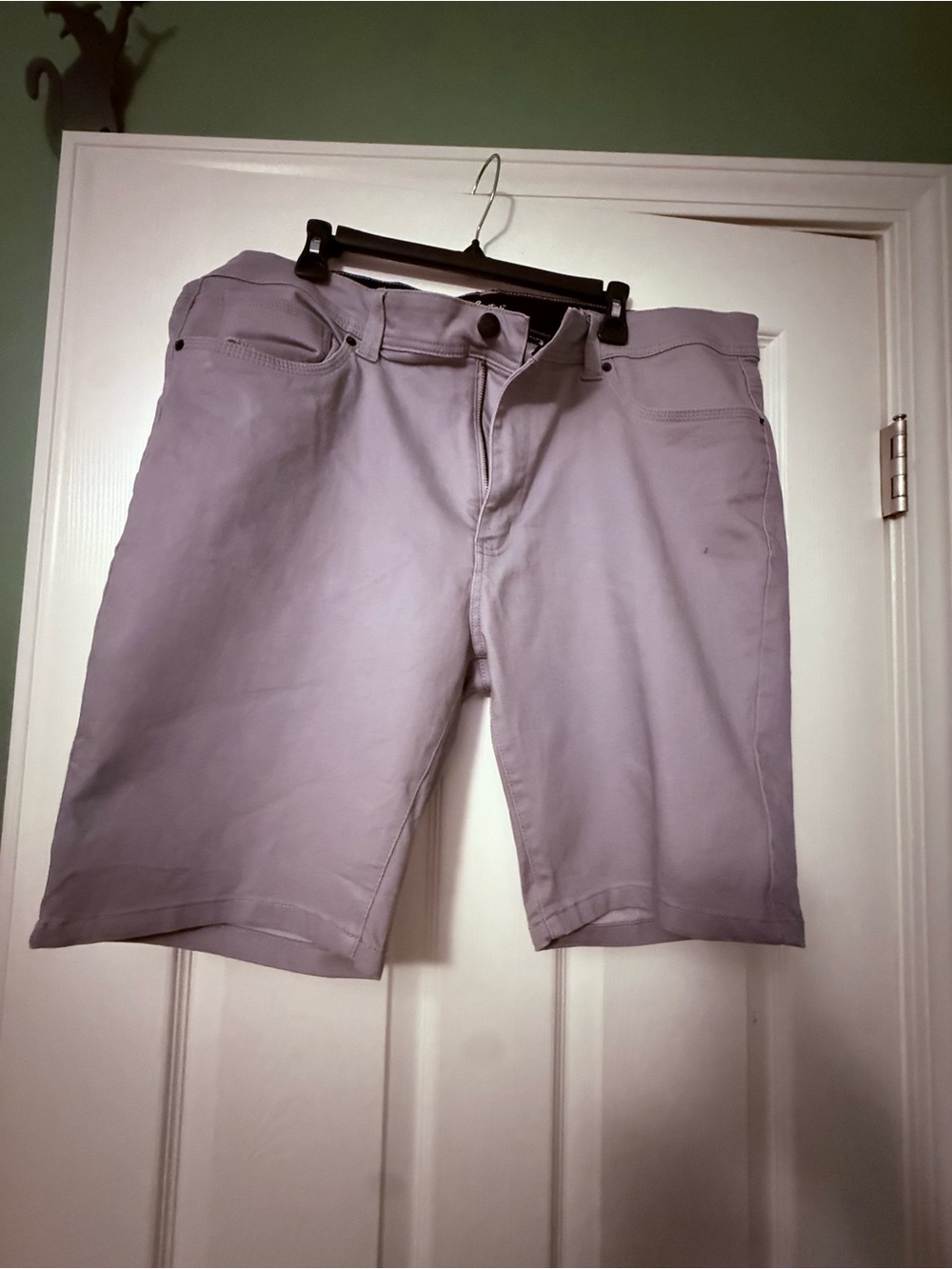 Men's Flat Front Lavender Stretch Shorts